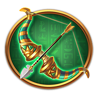 金弓與綠光箭交織的符號，象徵集中能量與爆發一擊。