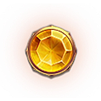 橙金色寶石閃耀能量光環，象徵財富與穩定的得分來源。